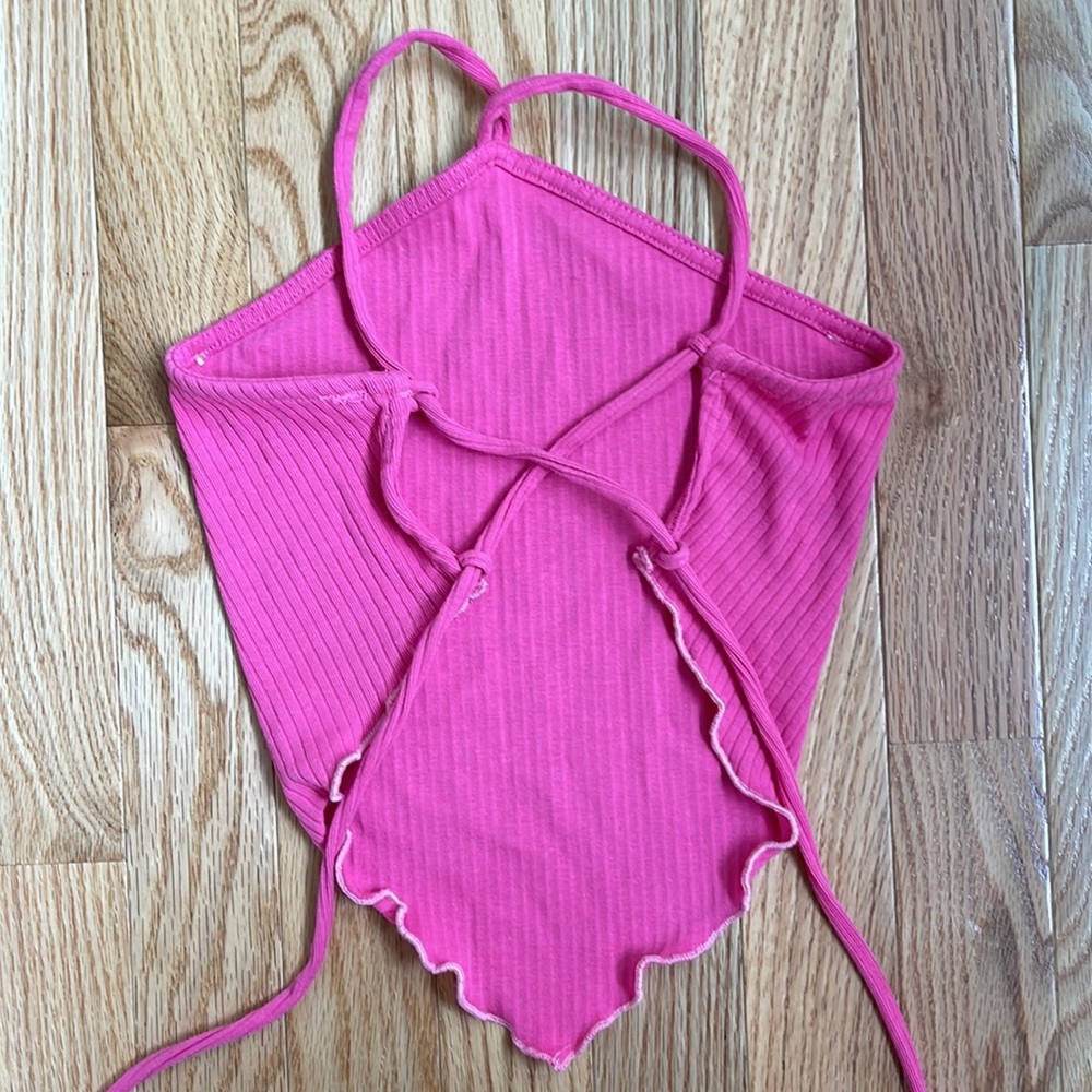 Pink Backless Cross Top - image 2